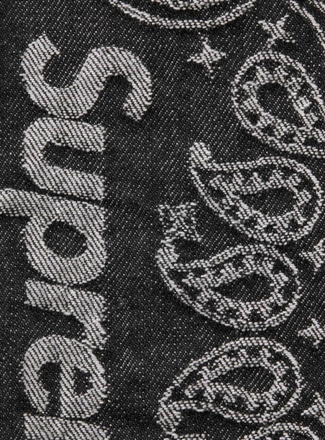 Supreme Bandana Jacquard Baggy Jeans Black | ResellZone