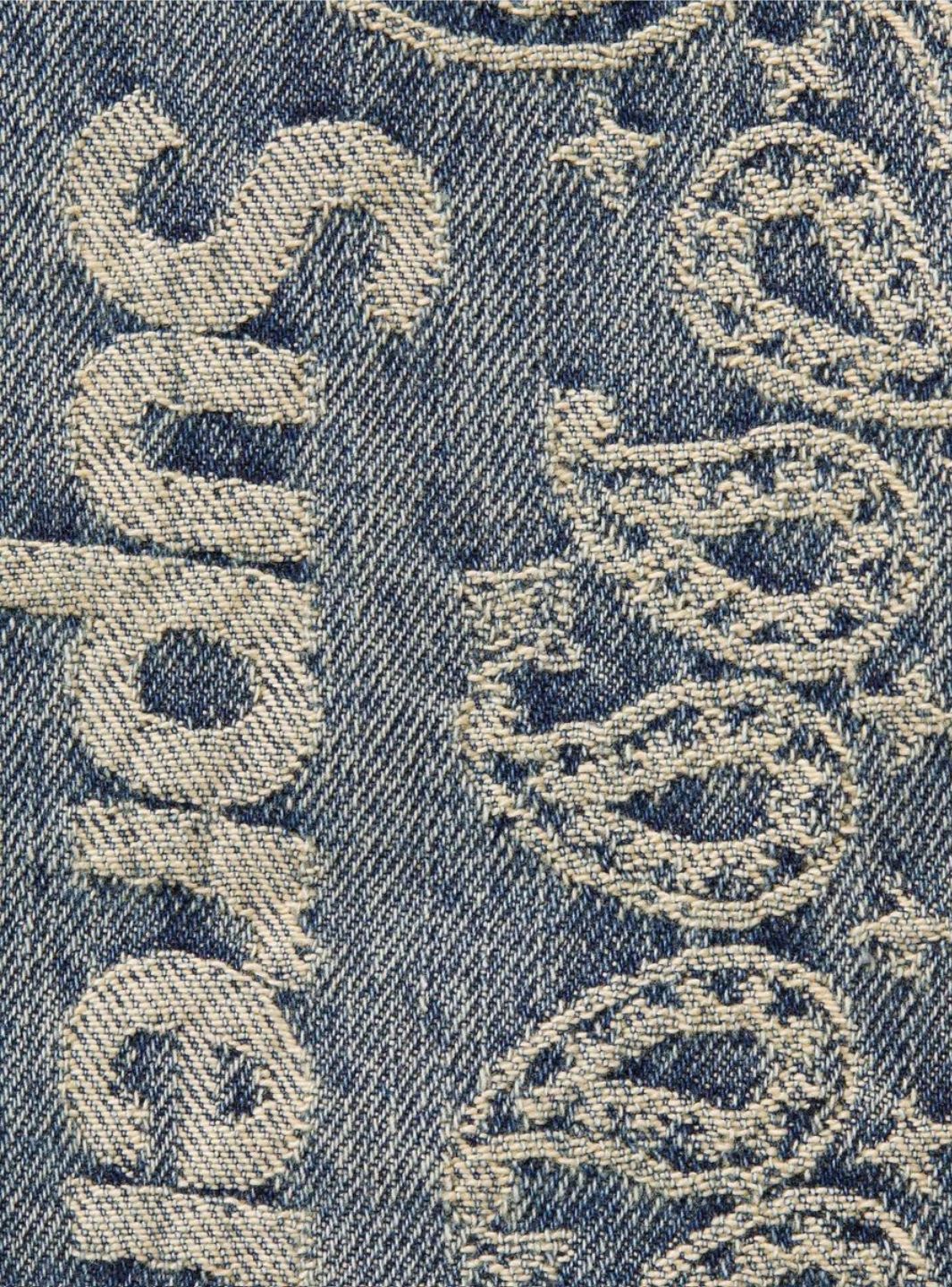 Supreme Bandana Jacquard Baggy Jeans Blue | ResellZone