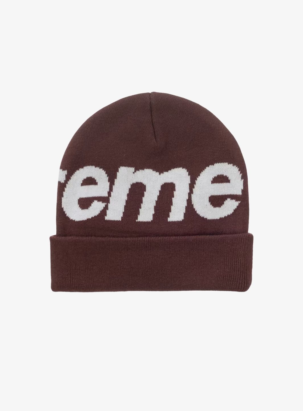 Supreme Big Logo Beanie (FW25) Brown