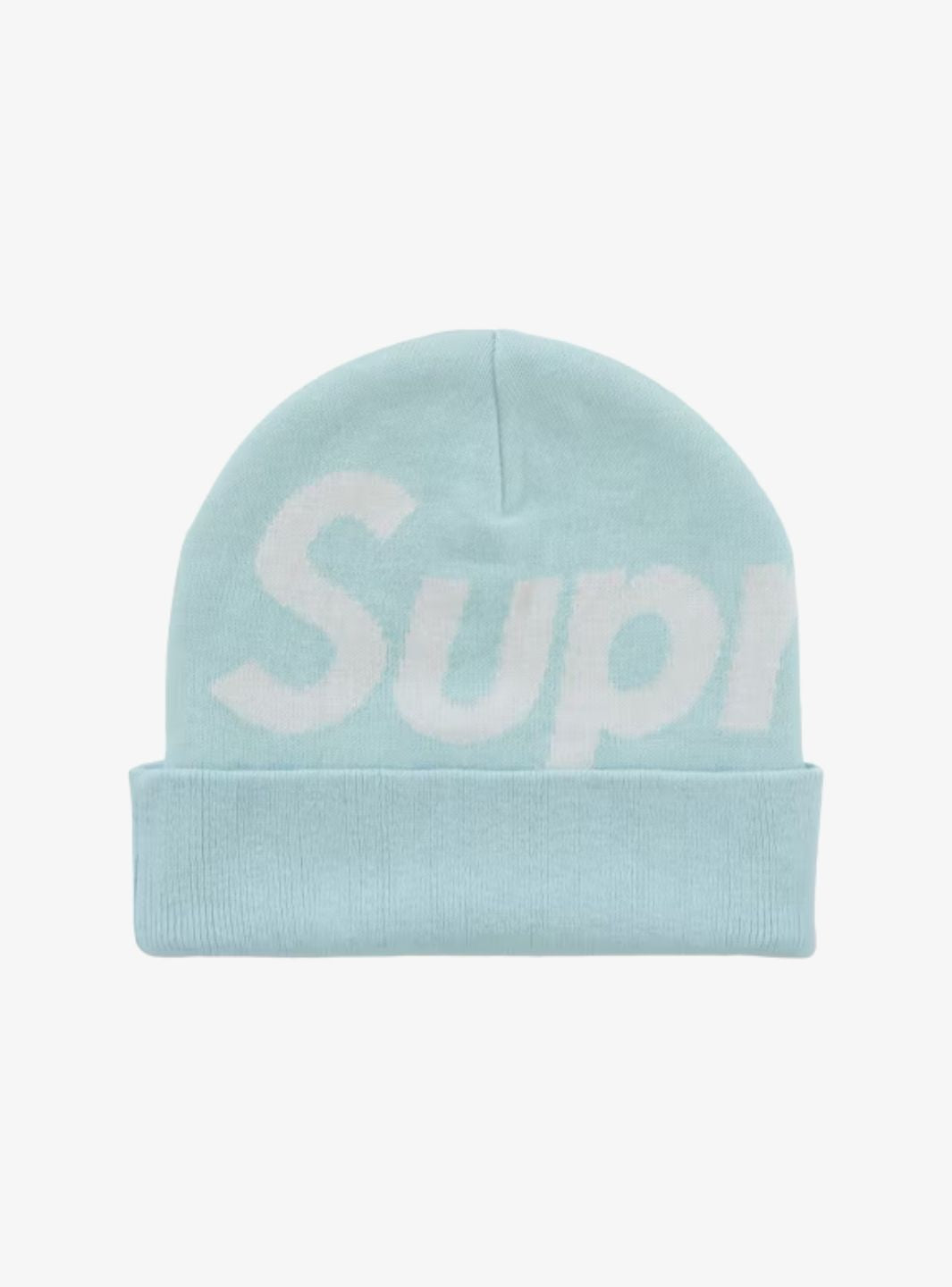Supreme Big Logo Beanie (FW25) Light Blue