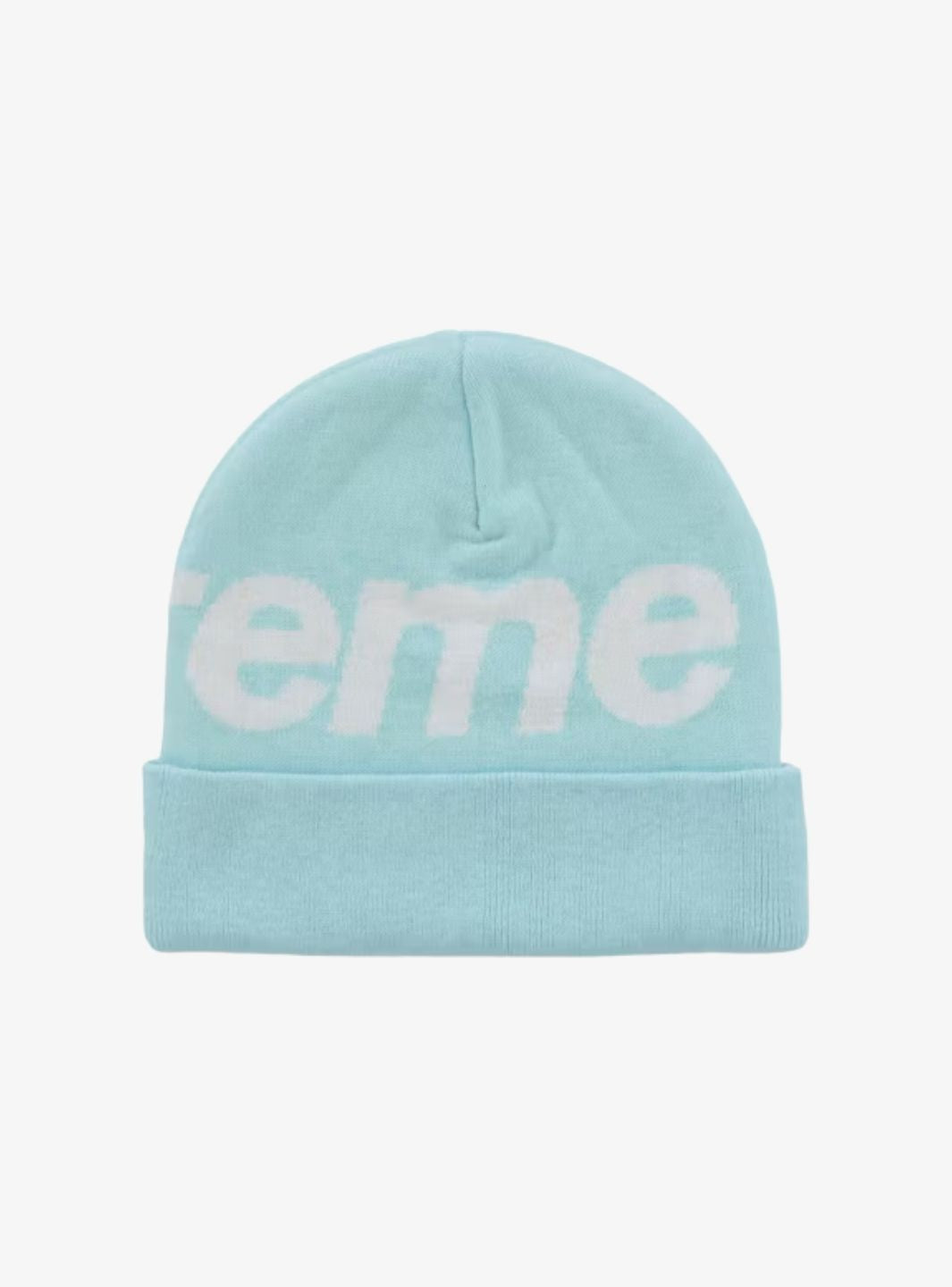 Supreme Big Logo Beanie (FW25) Light Blue