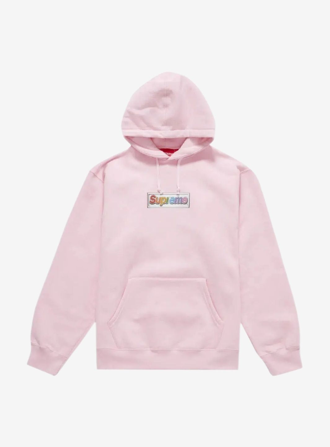 Supreme Bling Box Logo Hooded Sweatshirt Light Pink | ResellZone