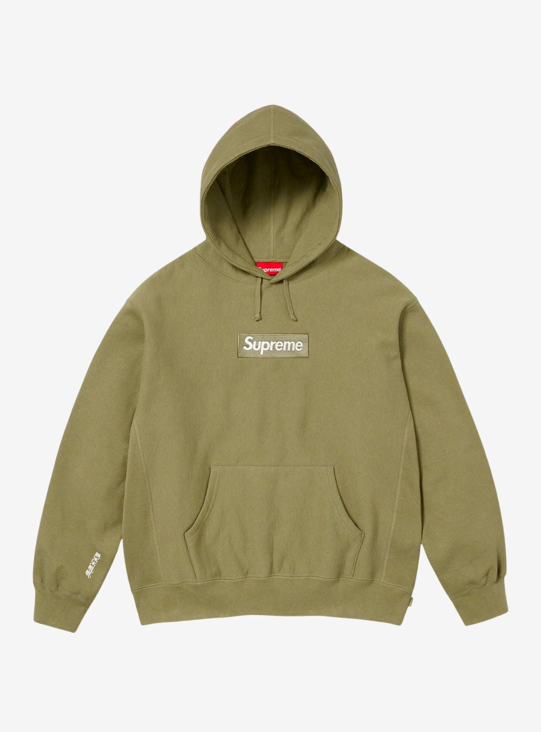 Supreme Box Logo Hooded Sweatshirt Light Olive (FW25) | ResellZone