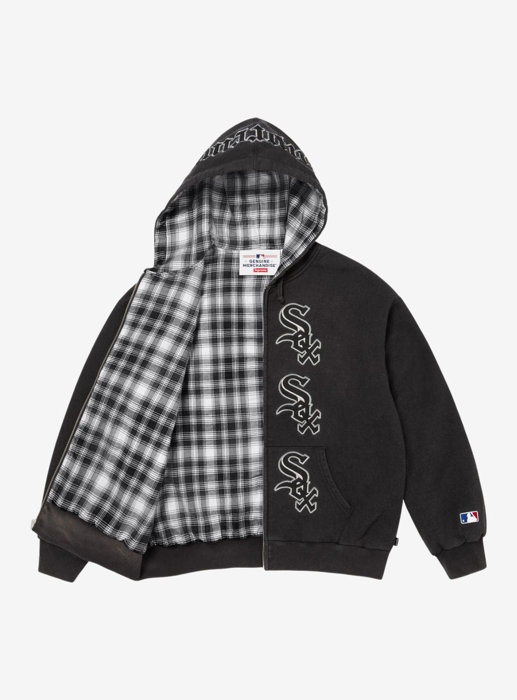 Supreme Chicago White Sox Zip Up Hooded Sweatshirt Black | ResellZone