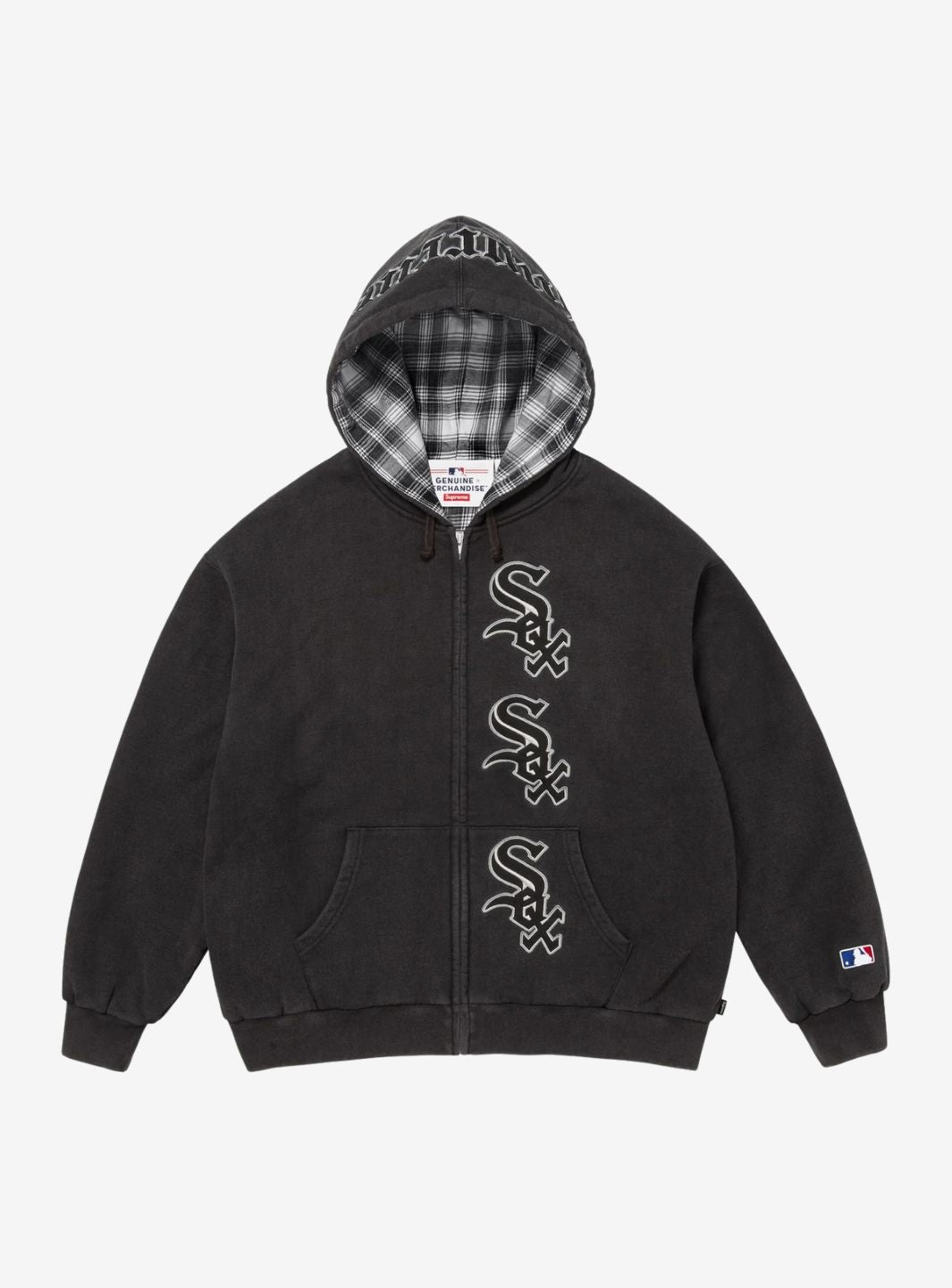Supreme Chicago White Sox Zip Up Hooded Sweatshirt Black | ResellZone