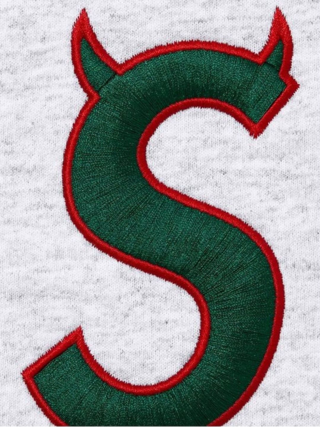 Supreme Devil S Logo Zip Up Hooded Sweatshirt Ash Grey | ResellZone