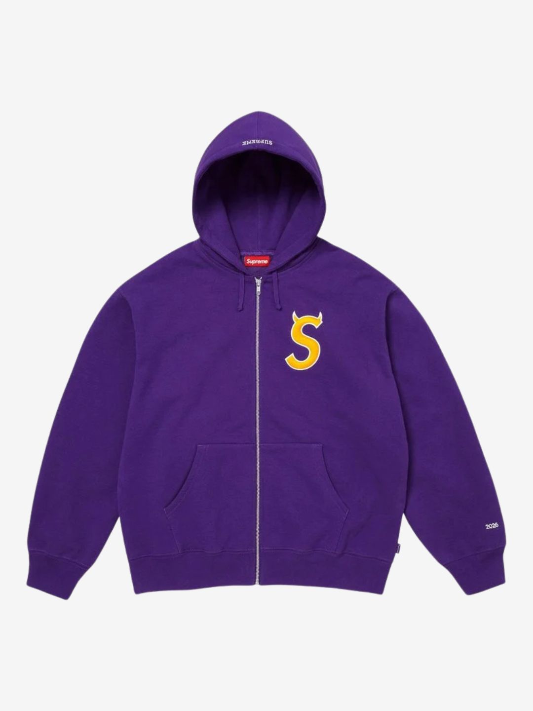 Supreme Devil S Logo Zip Up Hooded Sweatshirt Purple | ResellZone
