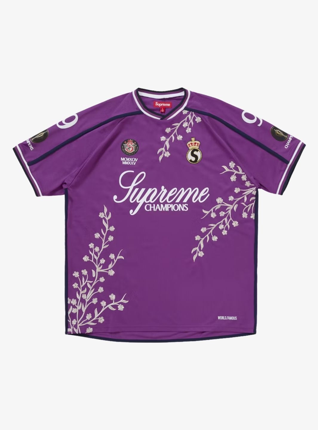 Supreme Floral Soccer Jersey Purple