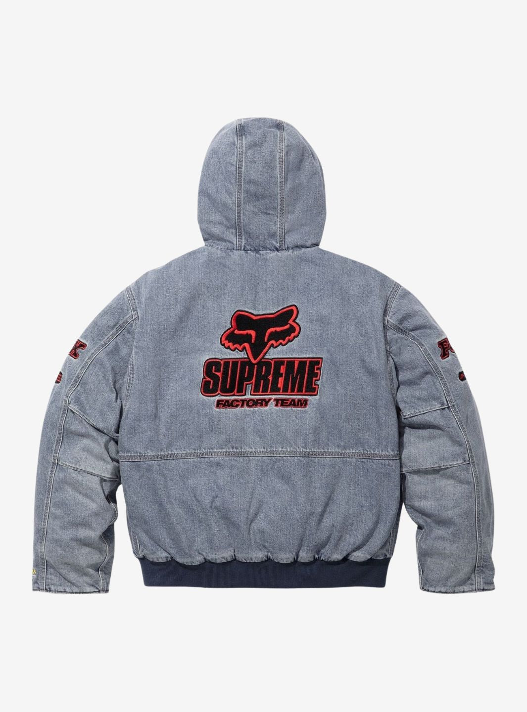 Supreme Fox Racing Hooded Work Jacket Denim | ResellZone