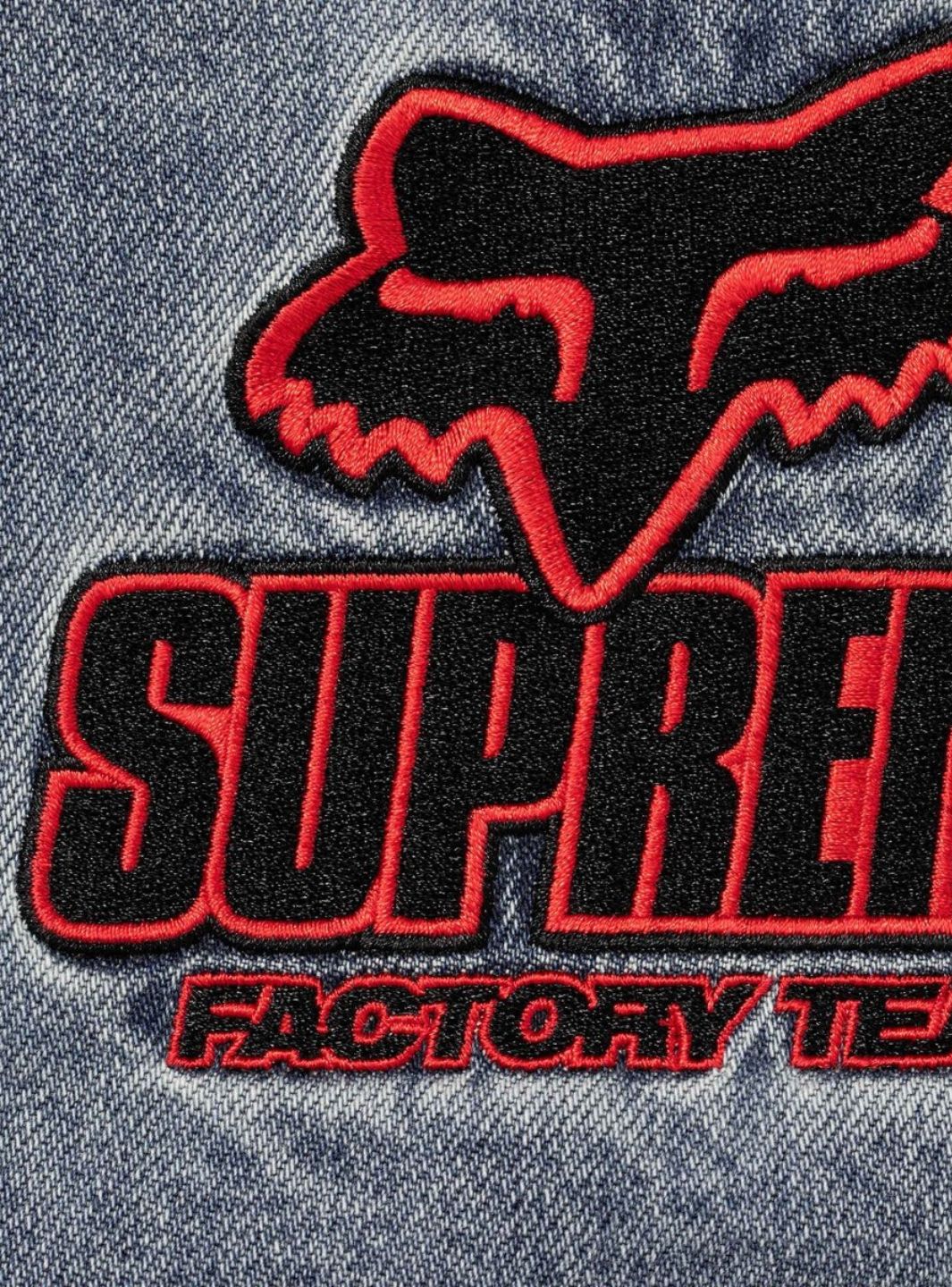 Supreme Fox Racing Hooded Work Jacket Denim | ResellZone