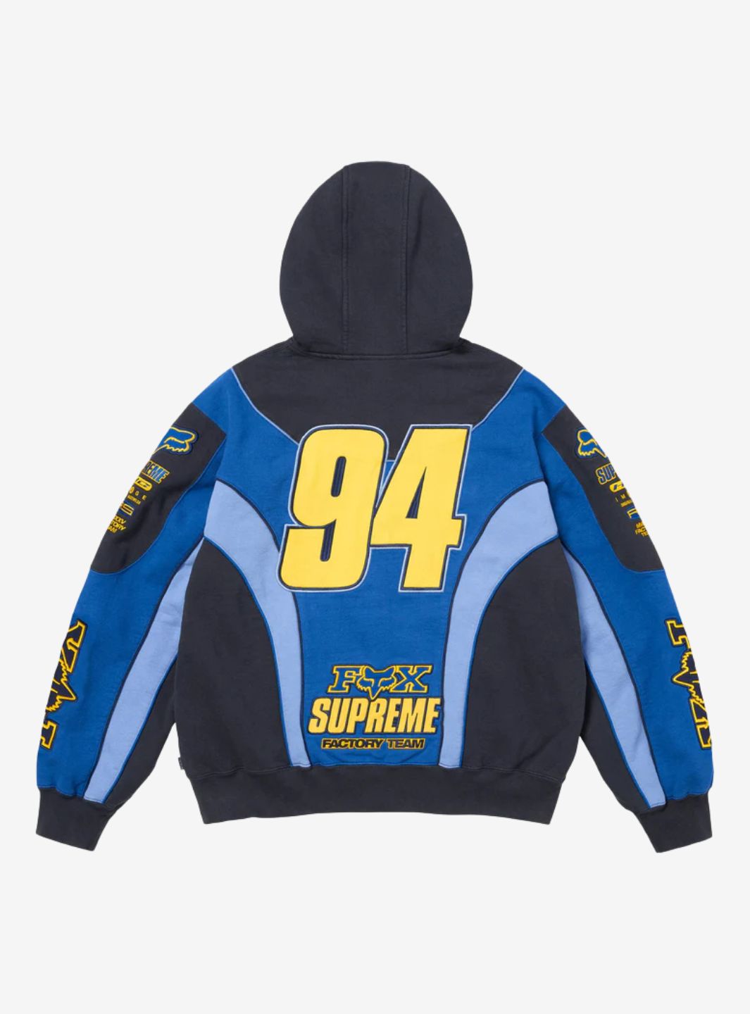 Supreme Fox Racing Zip Up Hooded Sweatshirt Blue | ResellZone