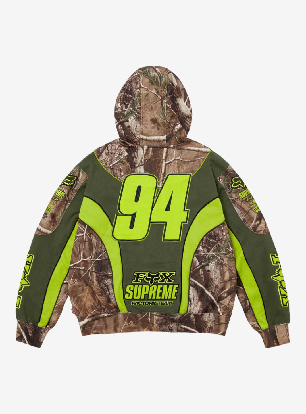 Supreme Fox Racing Zip Up Hooded Sweatshirt Realtree Hardwoods Camo | ResellZone