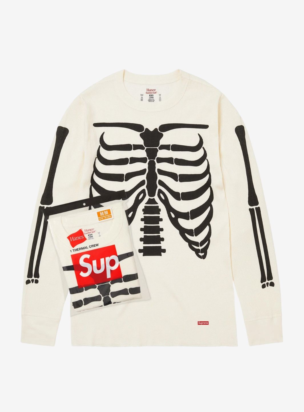 Supreme Hanes Bones Thermal Crew White (FW25) | ResellZone
