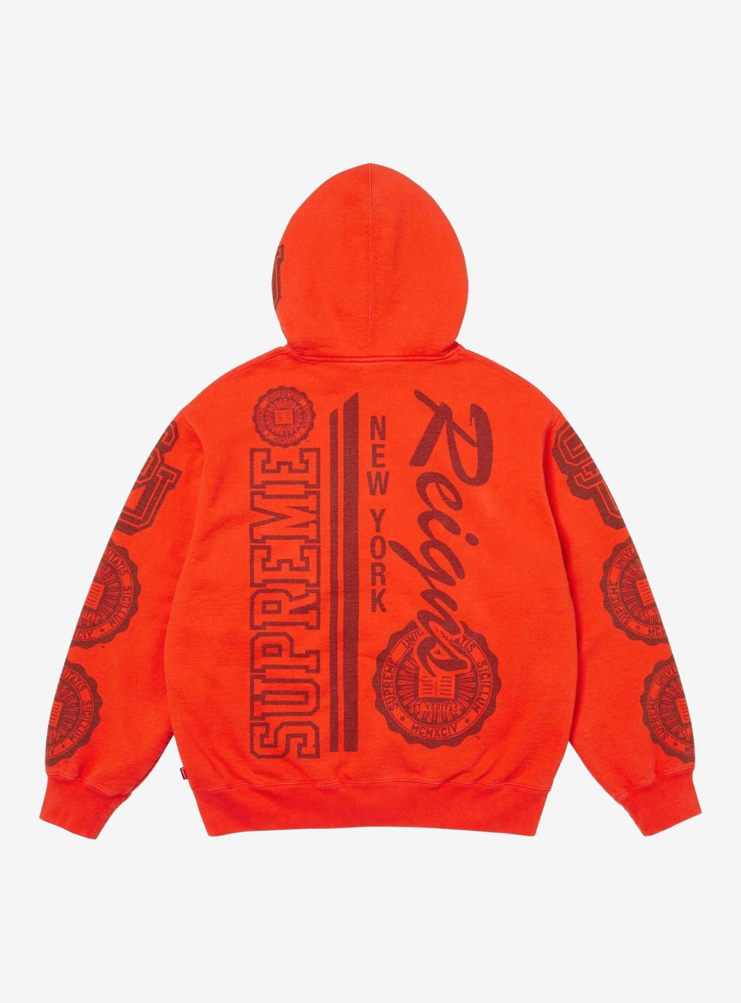 Supreme Knowledge Reigns Zip Up Hooded Sweatshirt Red | ResellZone