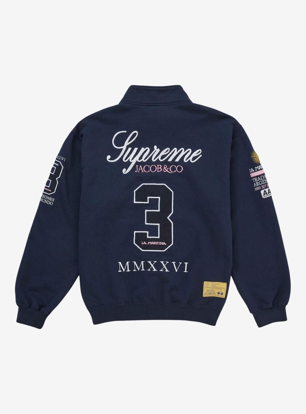 Supreme La Martina Zip Up Sweatshirt Navy | ResellZone