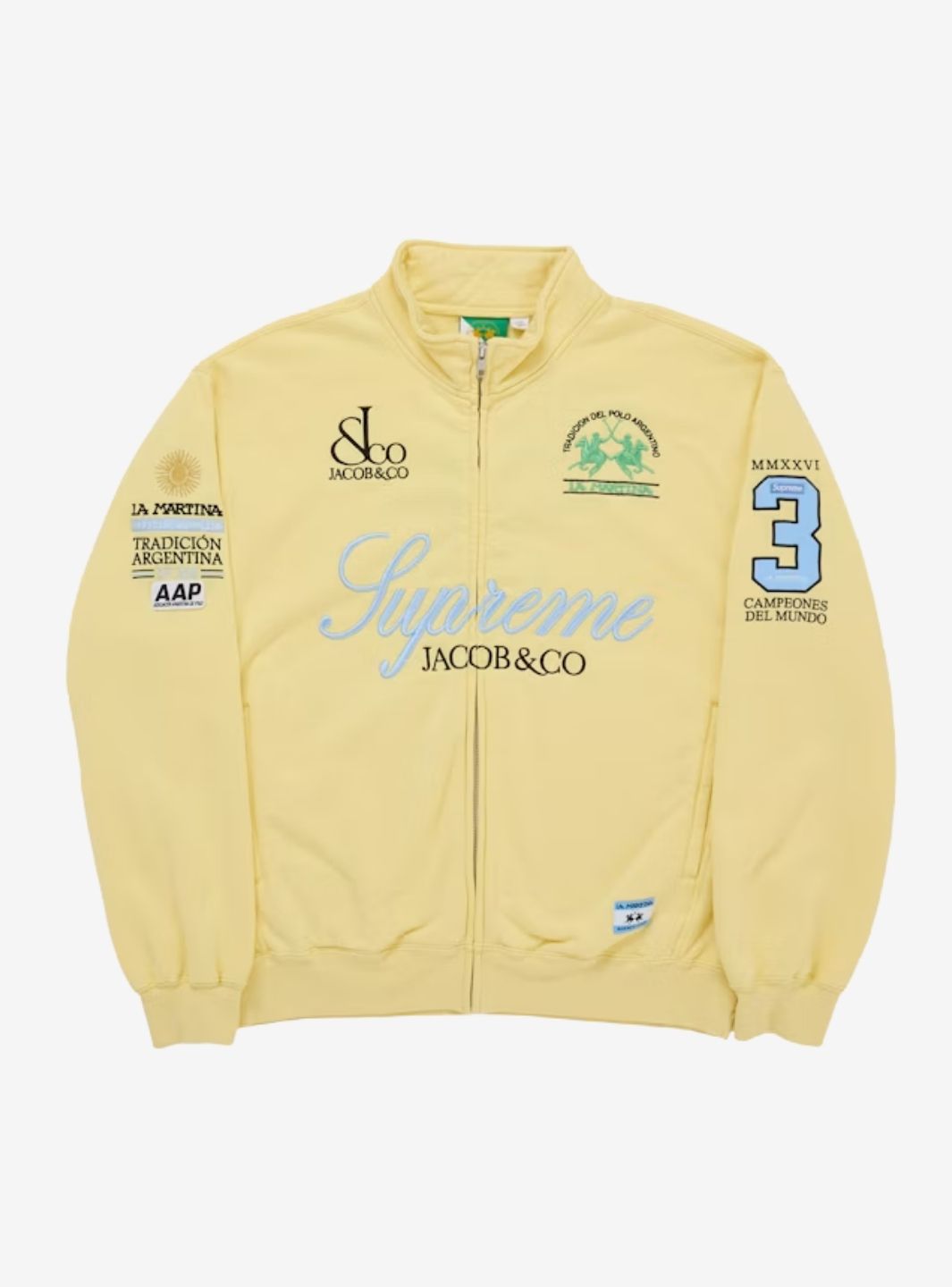Supreme La Martina Zip Up Sweatshirt Yellow | ResellZone