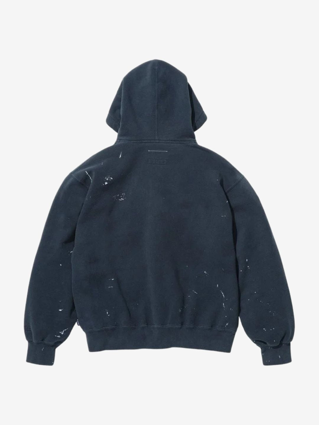 Supreme MM6 Maison Margiela Box Logo Zip Up Hooded Sweatshirt Navy Blue | ResellZone
