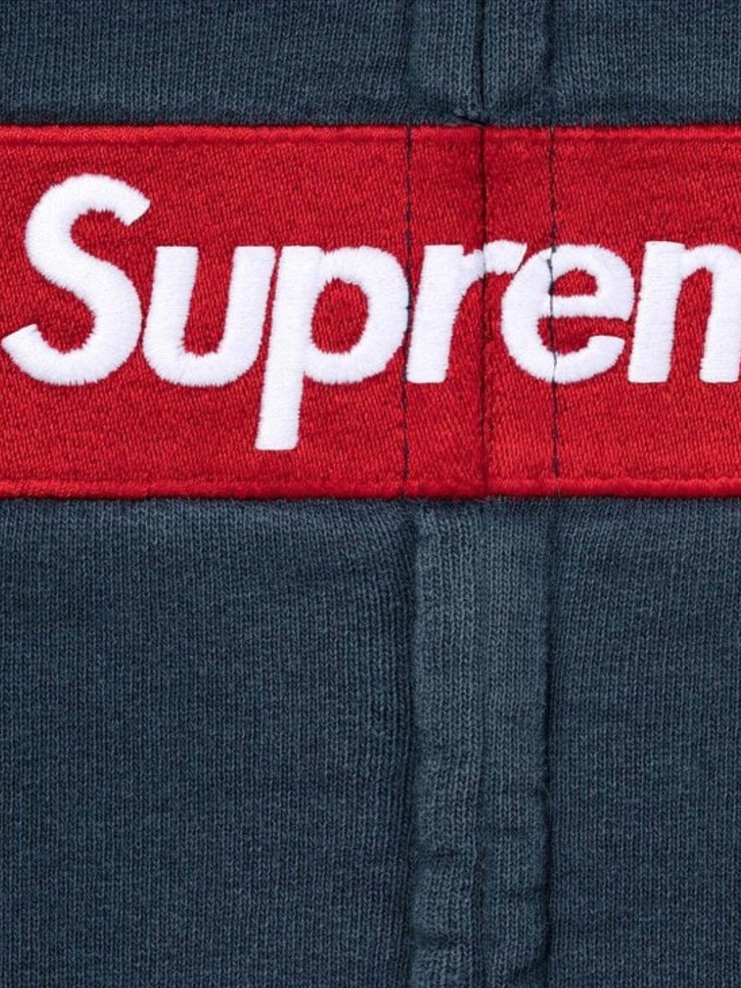 Supreme MM6 Maison Margiela Box Logo Zip Up Hooded Sweatshirt Navy
