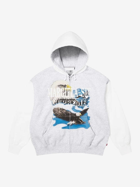 ¨̮⃝ Supreme MM6 Maison Margiela eagle Supreme MM6 Maison Margiela Eagle Zip Up Hooded Sweatshirt Red