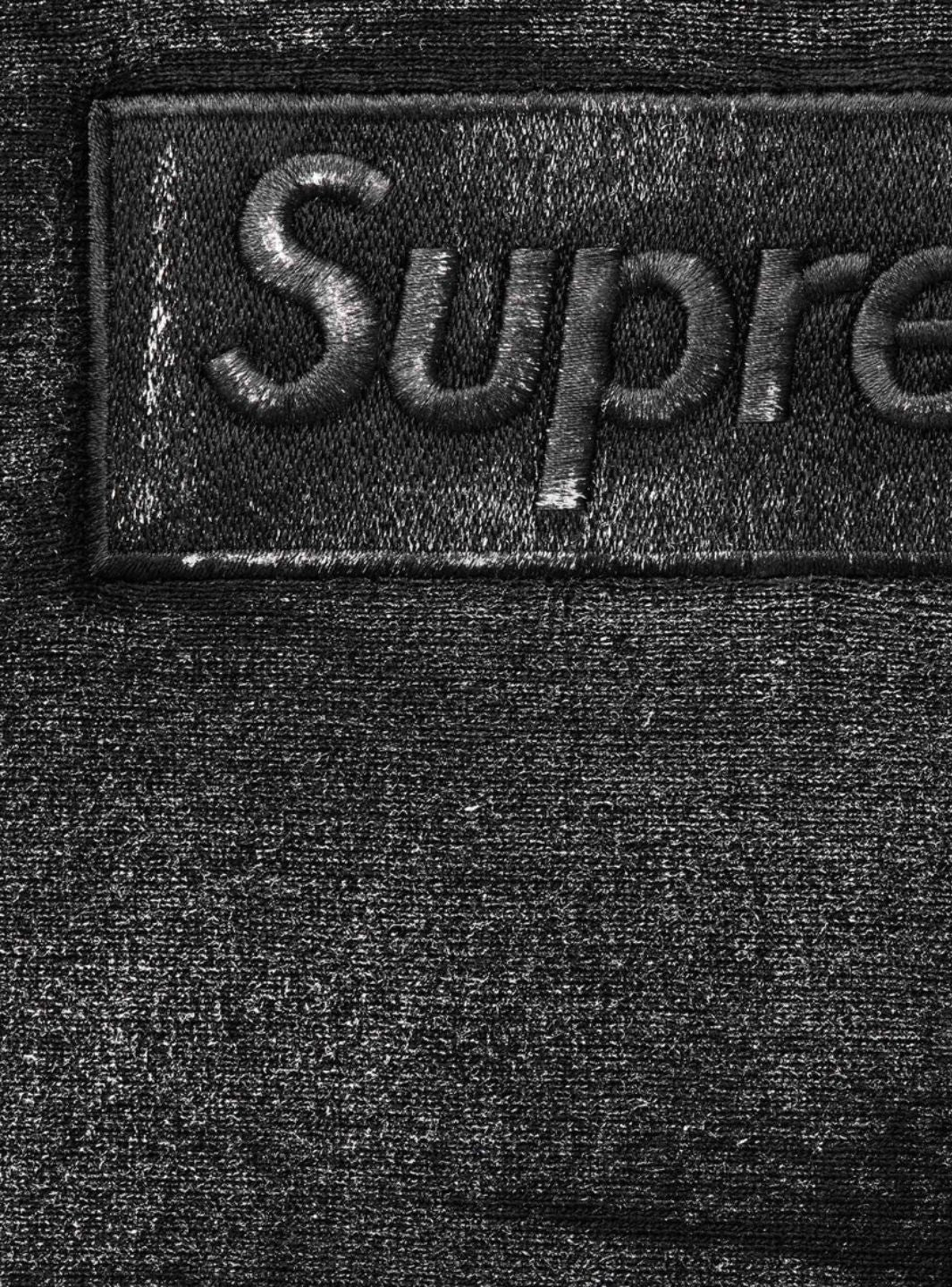Supreme MM6 Maison Margiela Foil Box Logo Hooded Sweatshirt Black | ResellZone