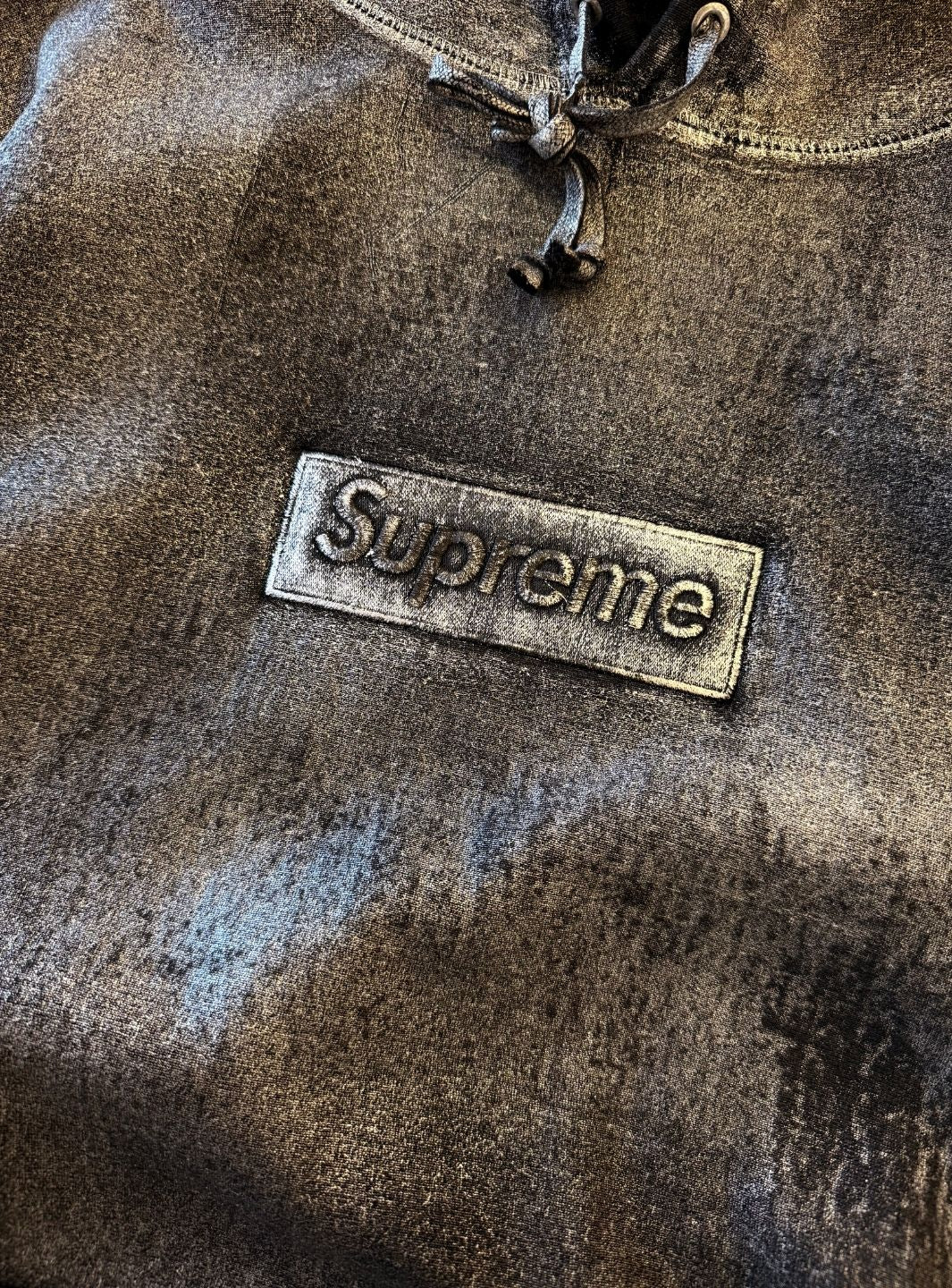 Supreme MM6 Maison Margiela Foil Box Logo Hooded Sweatshirt Black | ResellZone