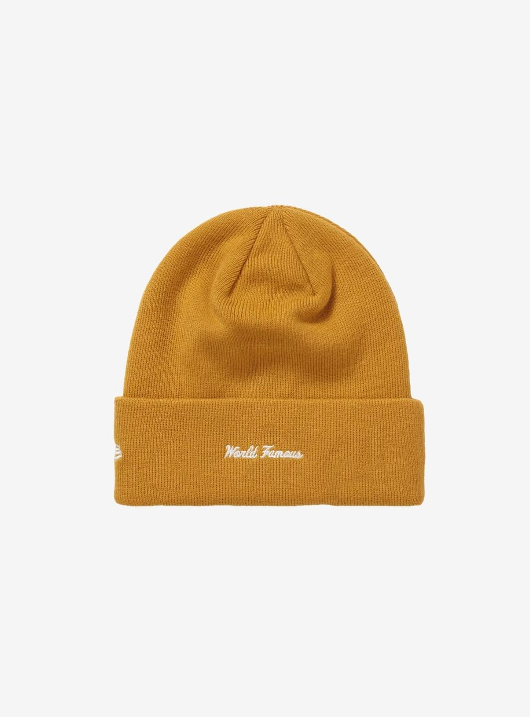 Supreme New Era Box Logo Beanie Light Mustard (FW21) | ResellZone