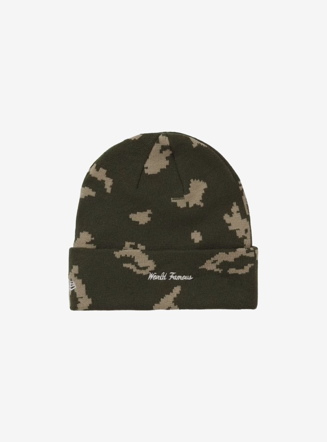 Supreme New Era Box Logo Beanie Olive Russian Camo (FW21) | ResellZone
