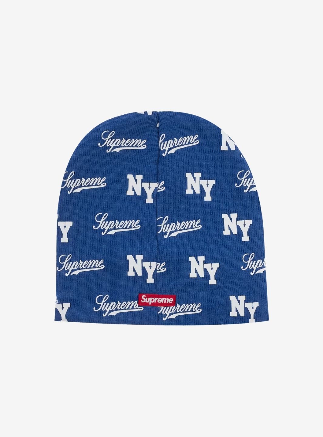 Supreme New Era Monogram Beanie Blue