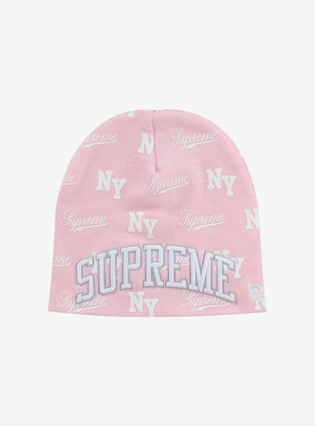 Supreme New Era Monogram Beanie Pink