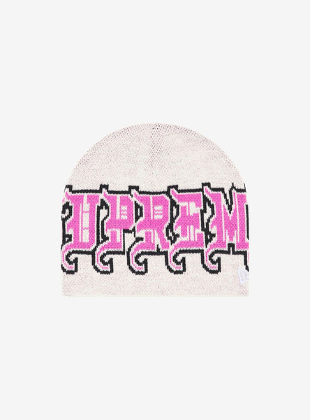 Supreme New Era Outline Beanie White | ResellZone