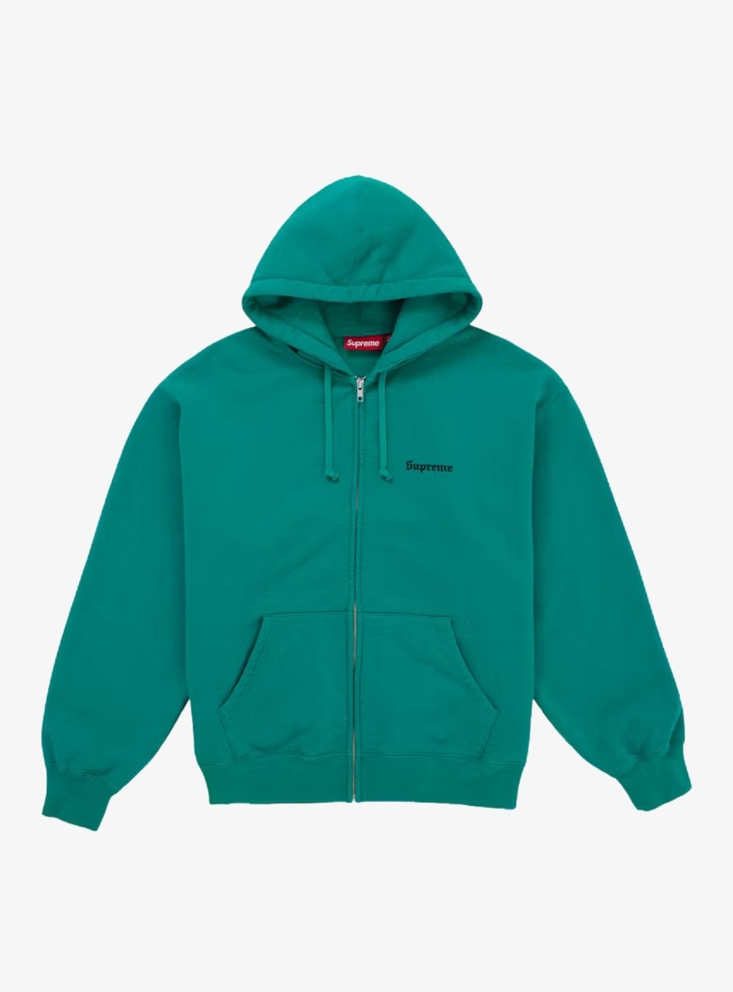 Supreme Paris Is Burning Zip Up Hooded Sweatshirt Green