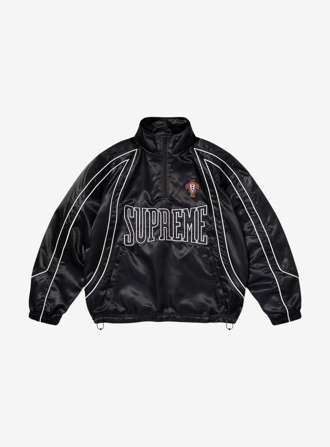 Supreme Satin Piping Pullover Black | ResellZone
