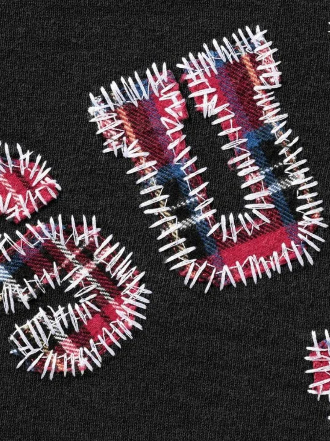 Supreme Plaid Arc Crewneck Black | ResellZone