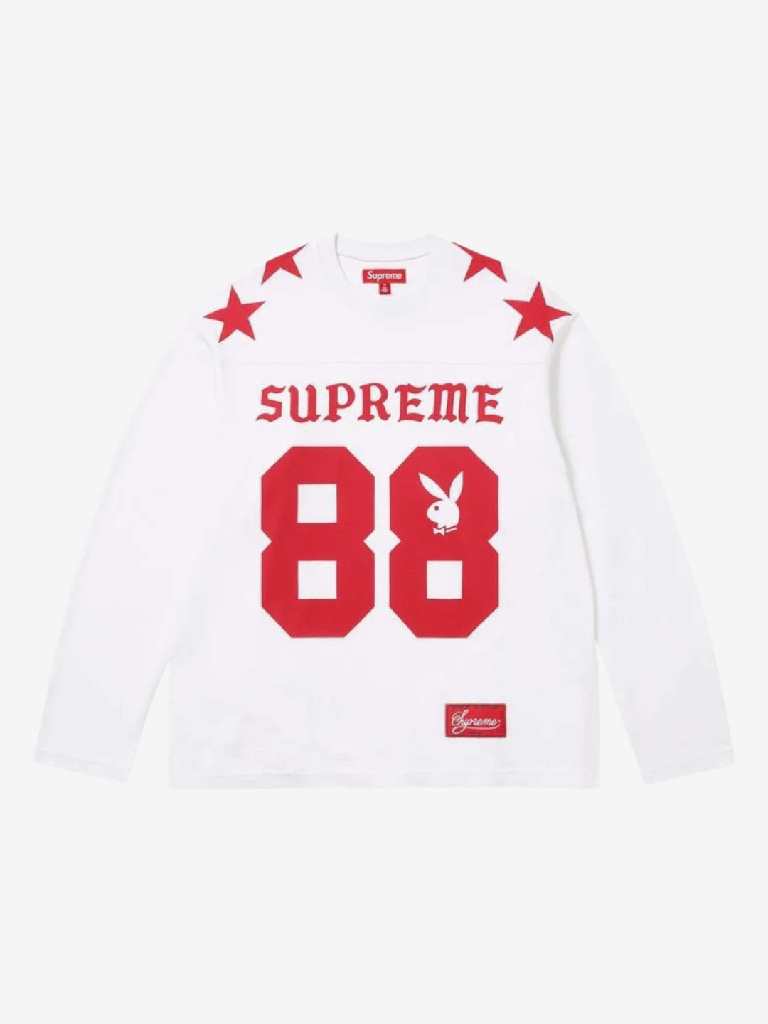 Supreme Playboy L/S Football Top White | ResellZone