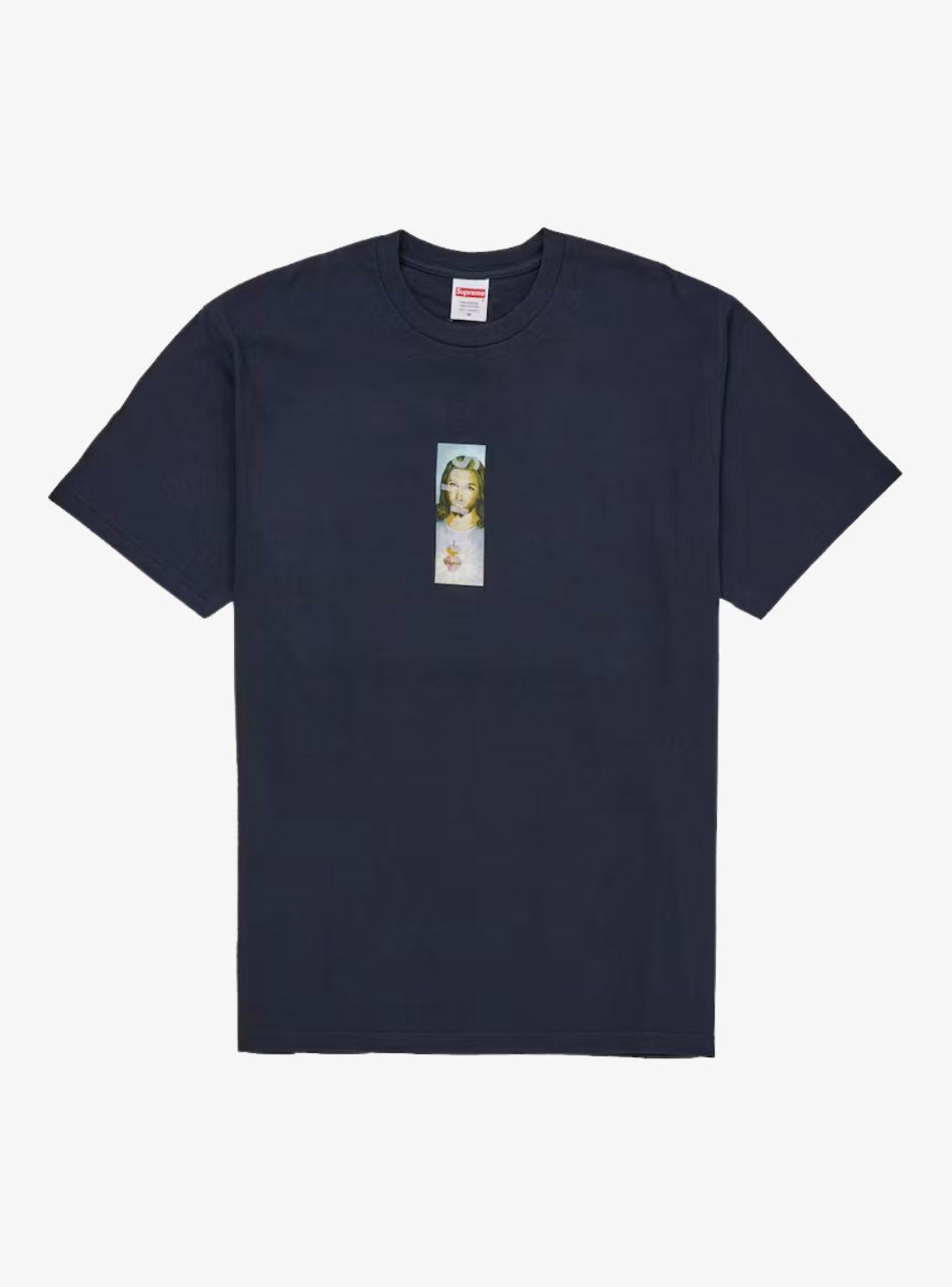 Supreme Prayer Card Box Logo Tee Navy