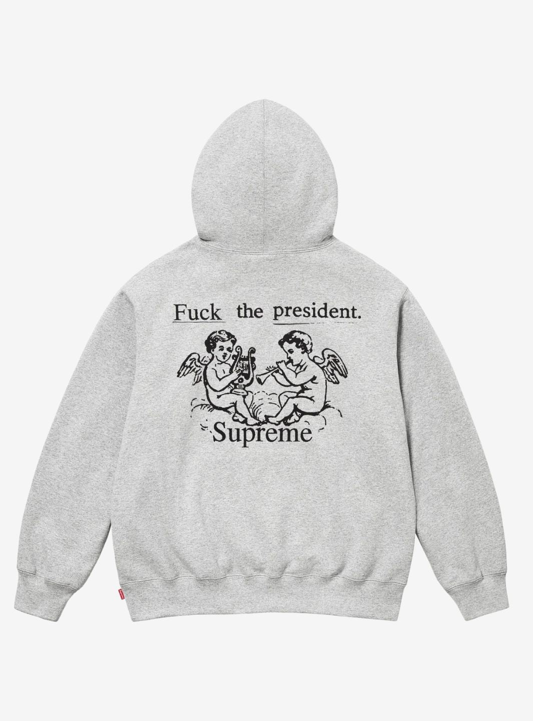 Supreme President Hooded Sweatshirt Heather Grey | ResellZone
