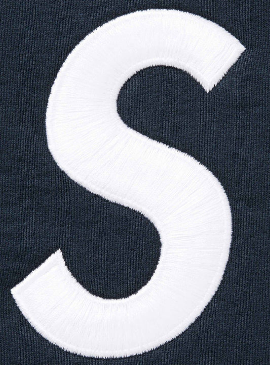 Supreme S Logo Zip Up Hooded Sweatshirt Navy (FW25) | ResellZone