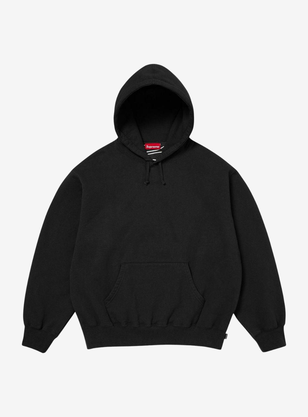 Supreme Satin Appliqué Hooded Sweatshirt Black (FW25) | ResellZone