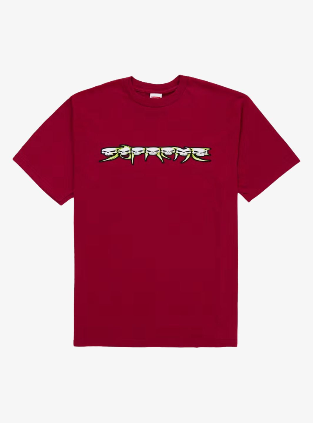 Supreme Skulls Spellout Tee Cardinal