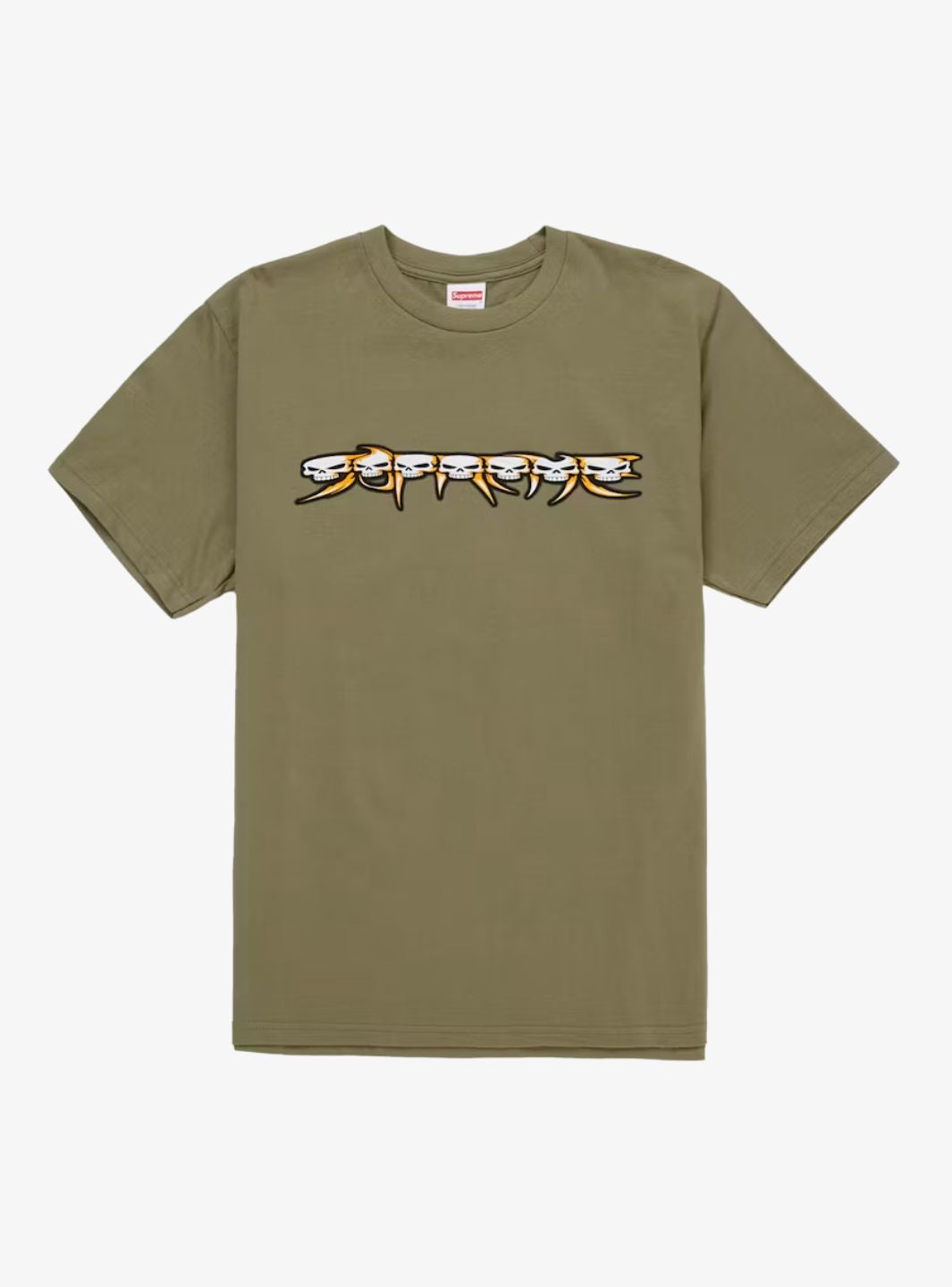 Supreme Skulls Spellout Tee Light Olive