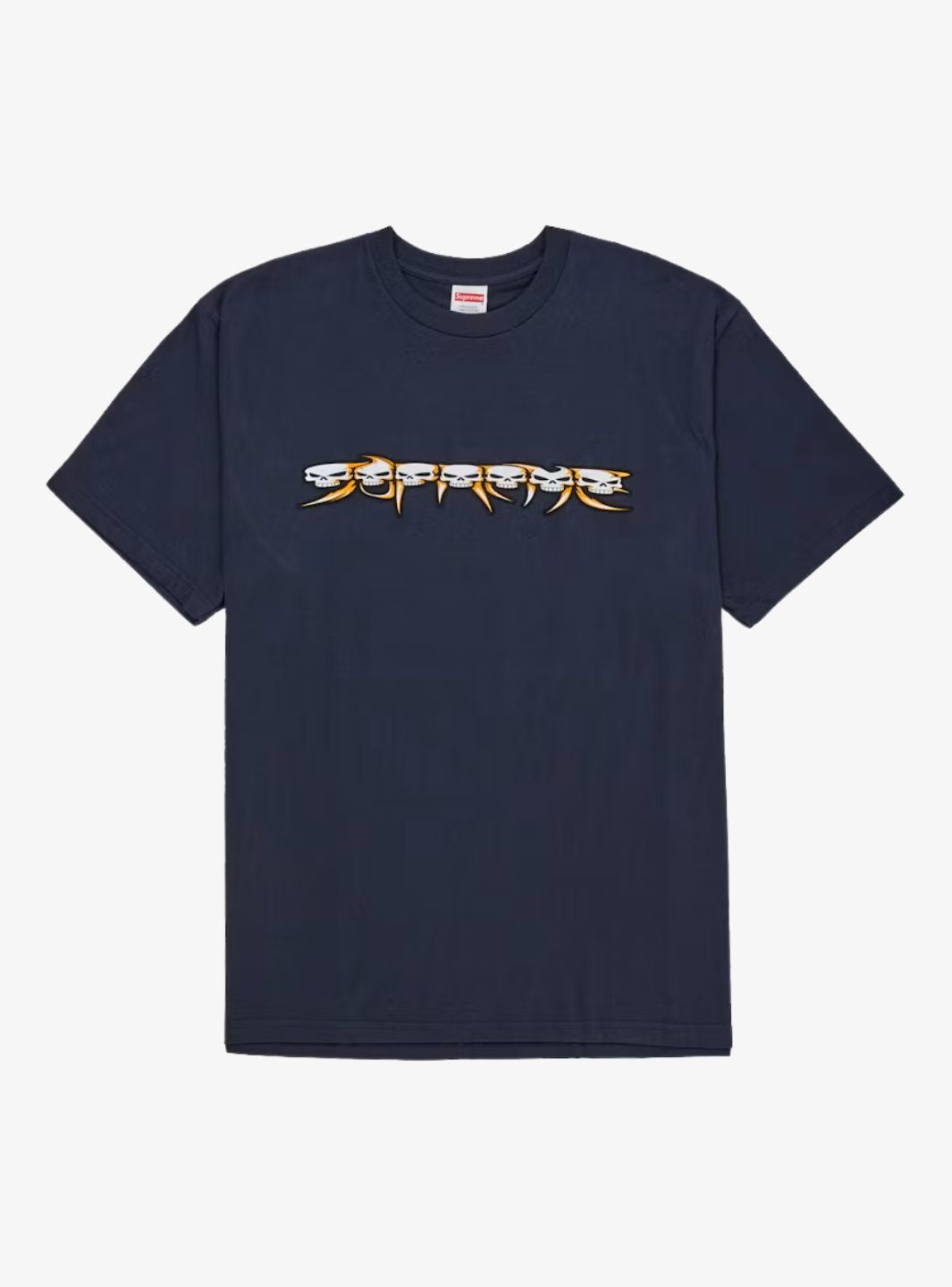 Supreme Skulls Spellout Tee Navy