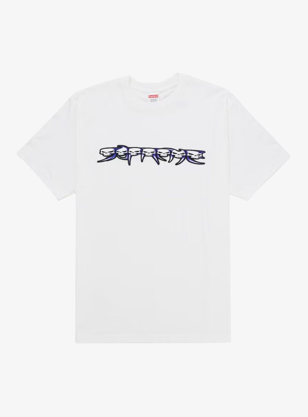 Supreme Skulls Spellout Tee White