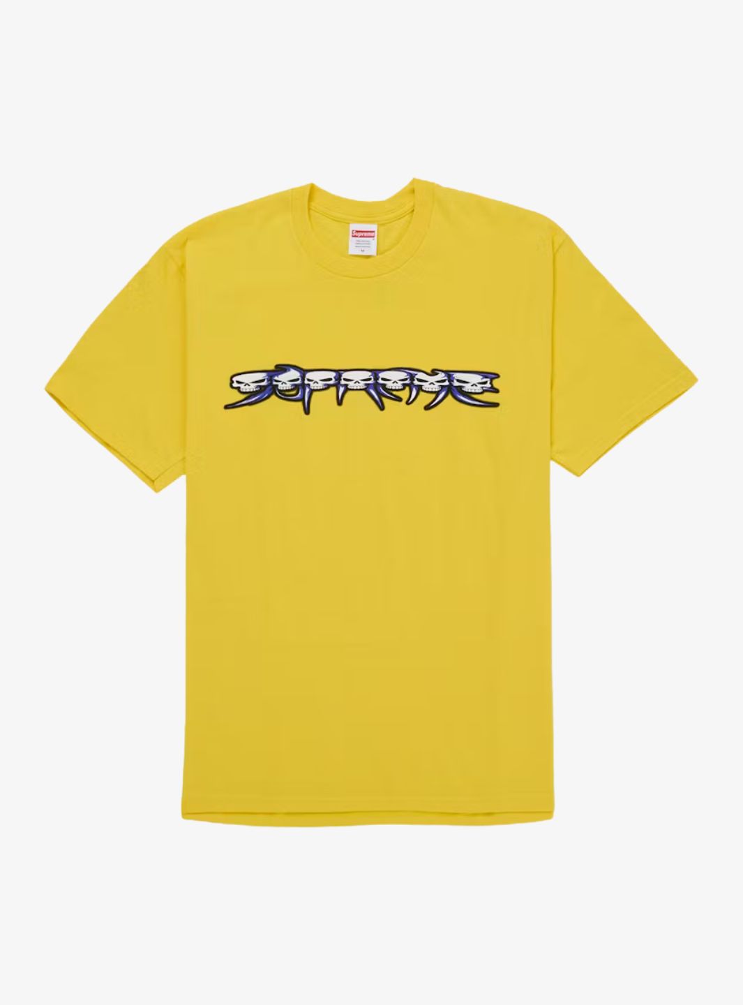 Supreme Skulls Spellout Tee Yellow