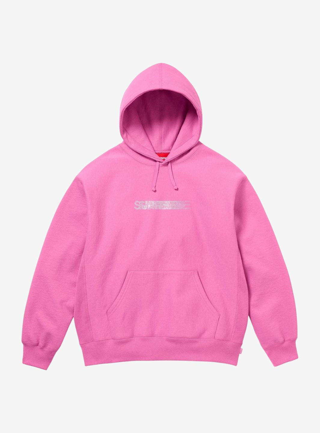 Supreme Swarovski Motion Logo Hooded Sweatshirt Pink | ResellZone