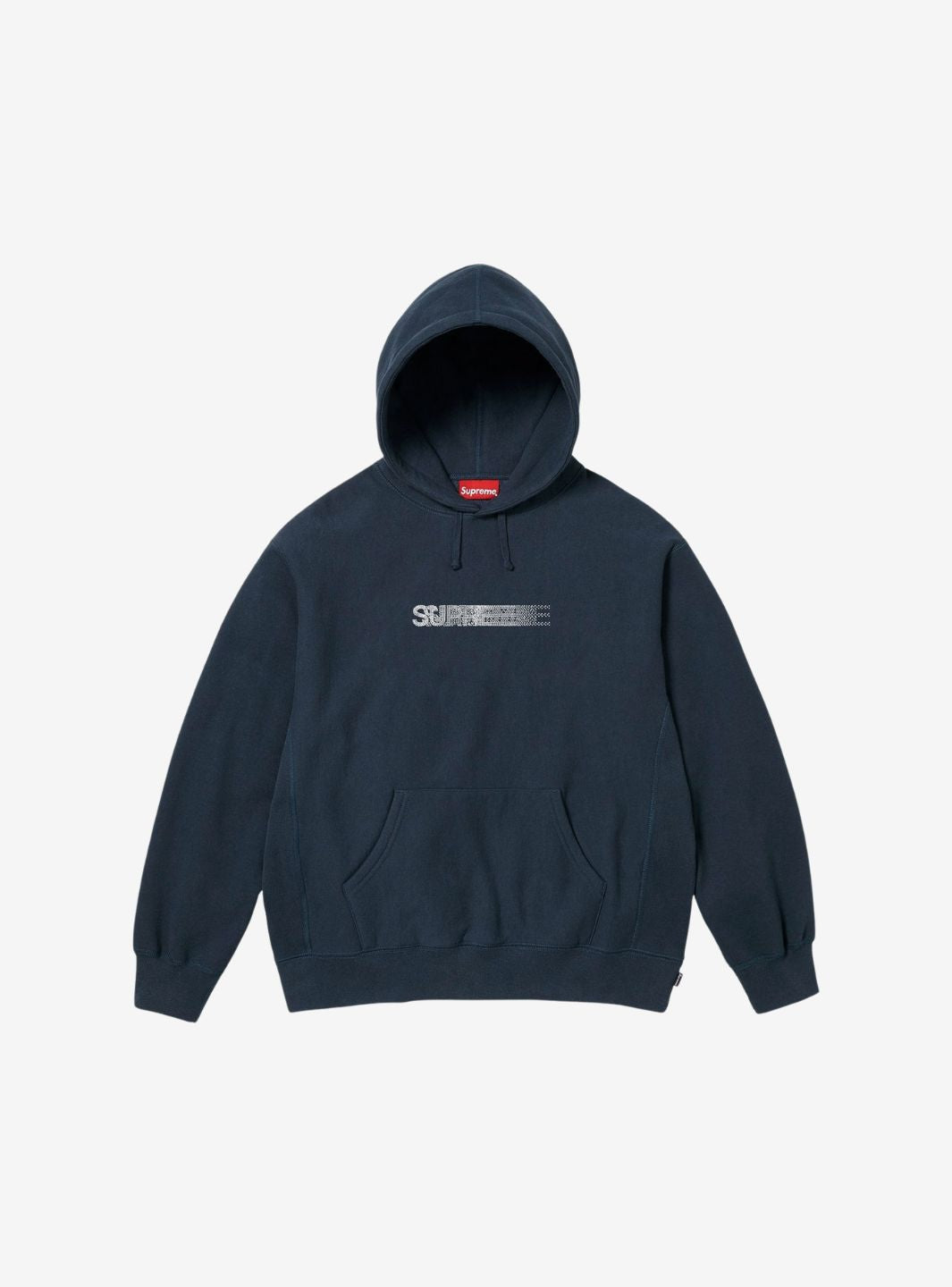 Supreme Swarovski Motion Logo Hooded Sweatshirt Navy | ResellZone