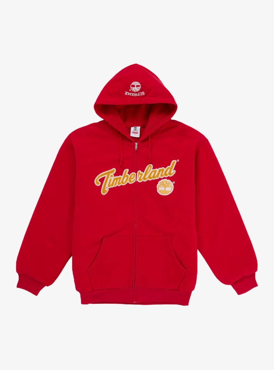 Supreme Timberland Thermal Lined Zip Up Hooded Sweatshirt Red | ResellZone
