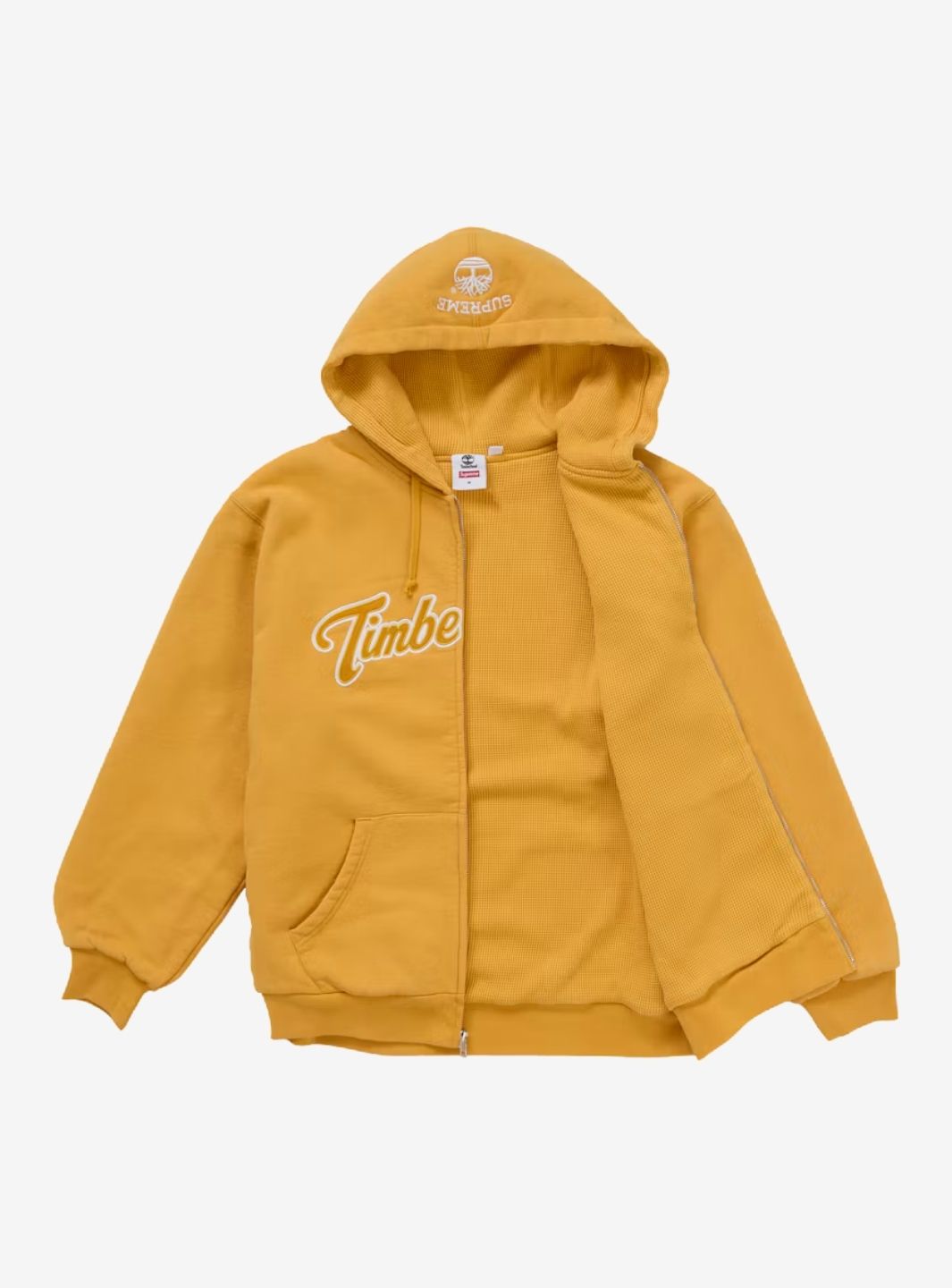 Supreme Timberland Thermal Lined Zip Up Hooded Sweatshirt Yellow | ResellZone