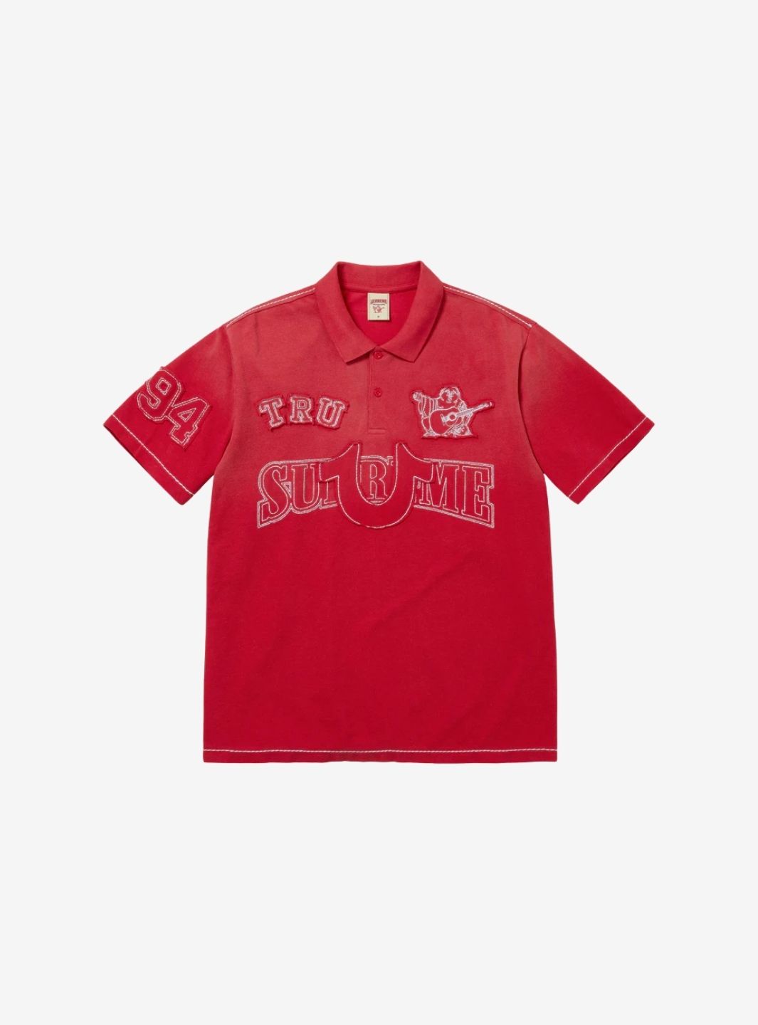 Supreme True Religion Applique Polo Red | ResellZone