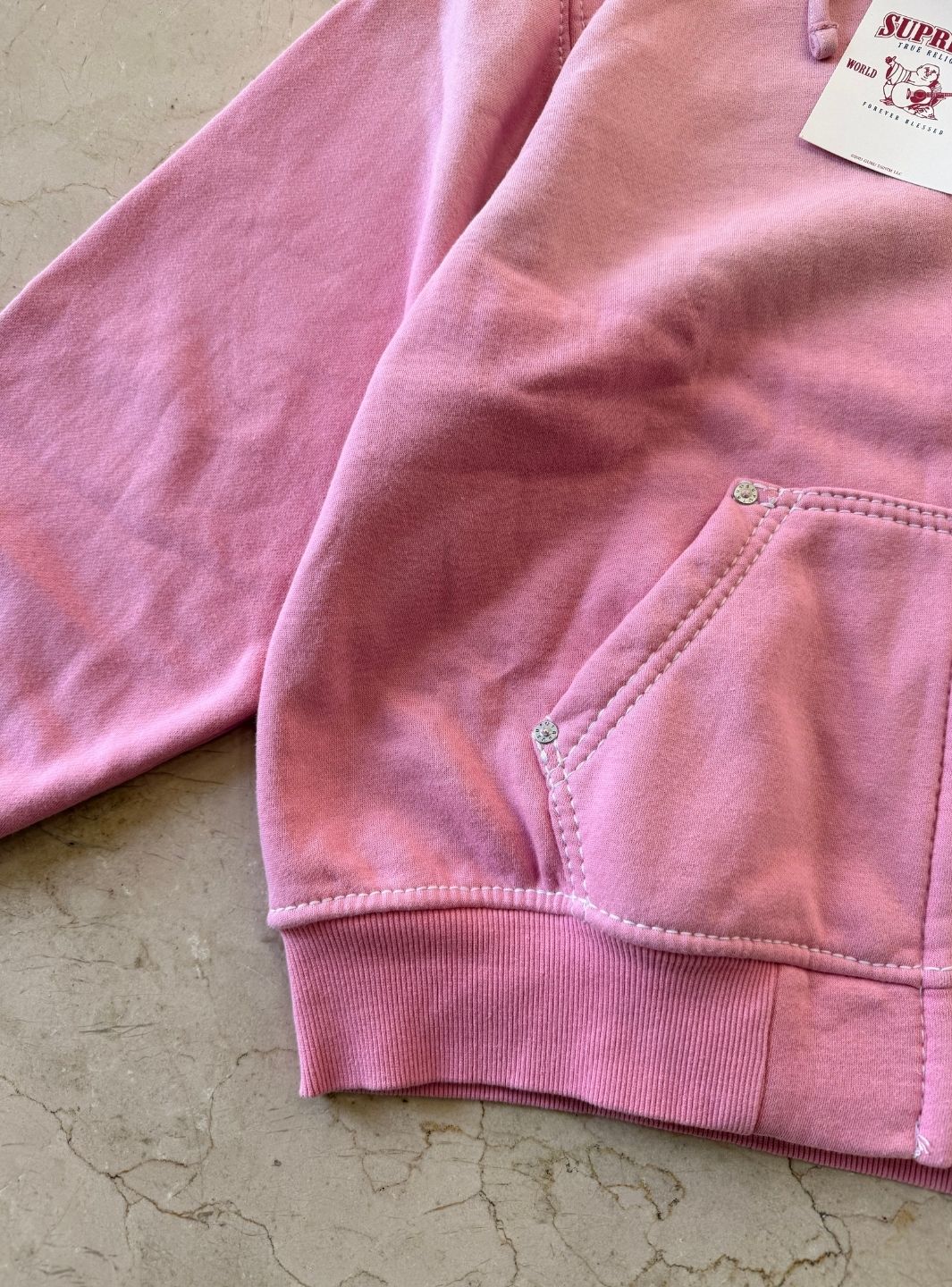 Supreme True Religion Zip Up Hooded Sweatshirt Pink (FW25) | ResellZone
