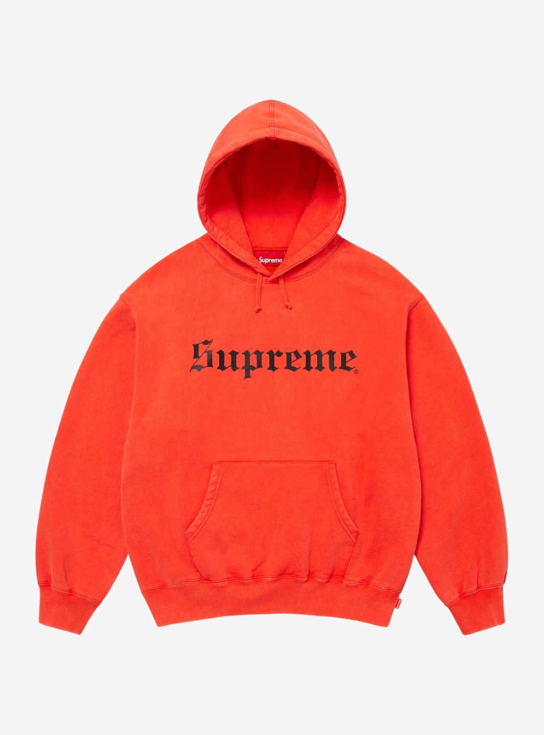 Supreme Washed Old English Hooded Sweatshirt Orange | ResellZone